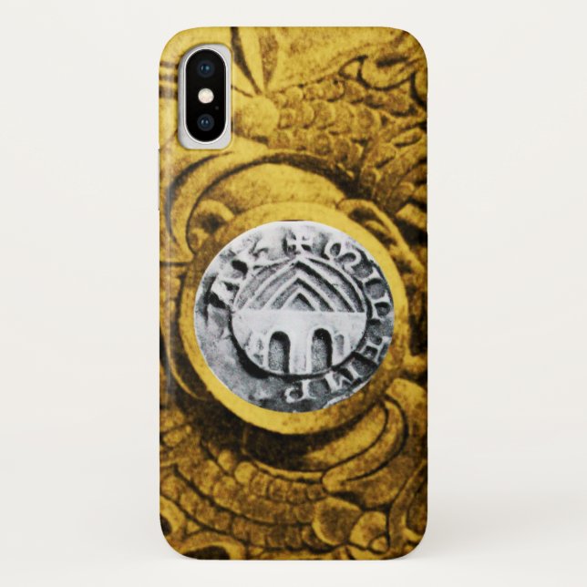 Capa Para iPhone, Case-Mate SELO DO MODELO KNIGHTS - amarelo (Verso)