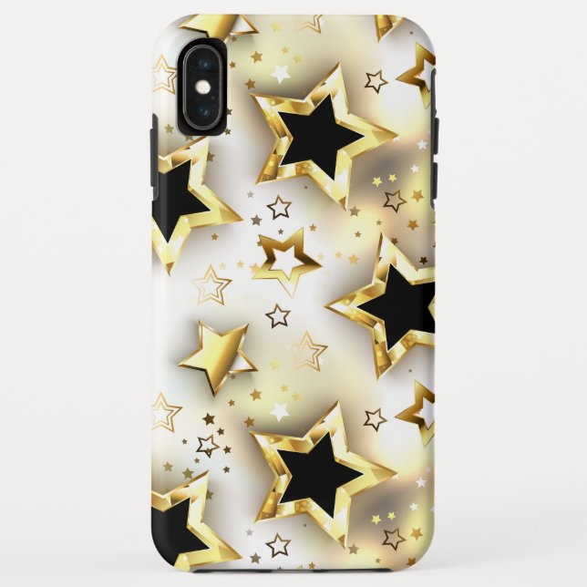 Capa Para iPhone, Case-Mate Sem costura leve com estrelas douradas (Verso)