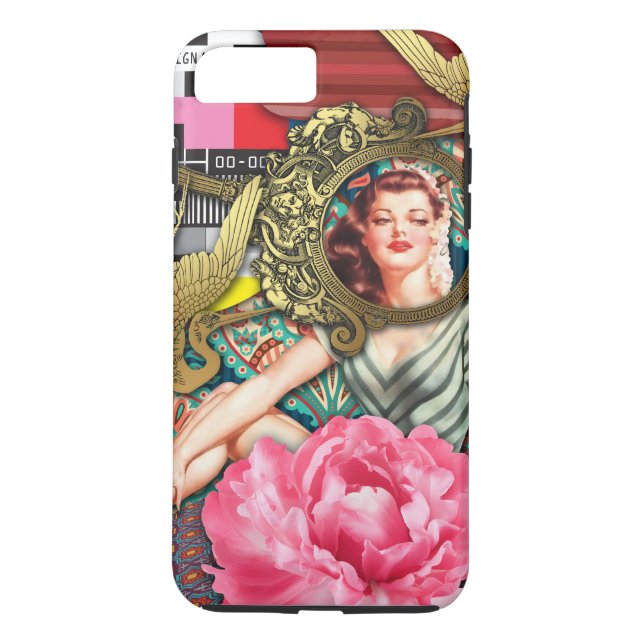 Capa Para iPhone, Case-Mate Sem sinal - Colagem digital de senhora barata (Verso)