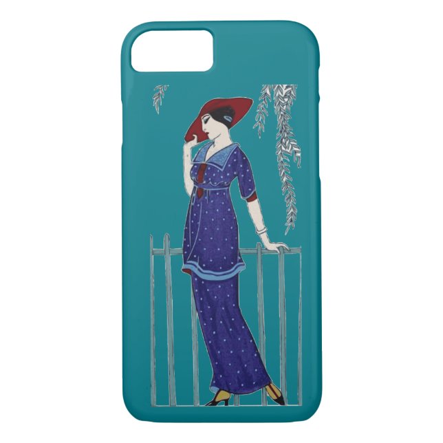 Capa Para iPhone, Case-Mate Senhora elegante 1920 de moda de Paris (Verso)