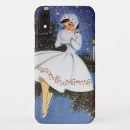 Capa Para iPhone Da Case-Mate Senhora retro do natal vintage