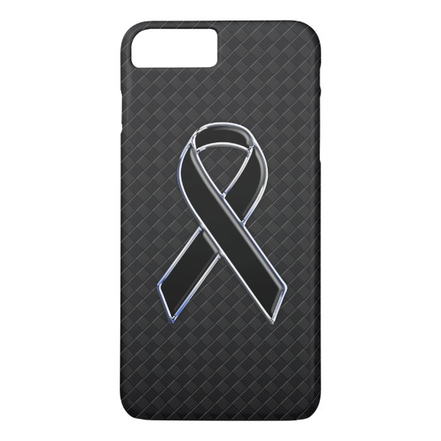 Capa Para iPhone, Case-Mate Sensibilização para a fita na moda preta (Verso)