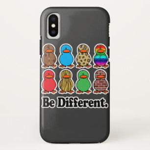 Capa Para iPhone X ser diferentes patos-patos-padrão engraçado