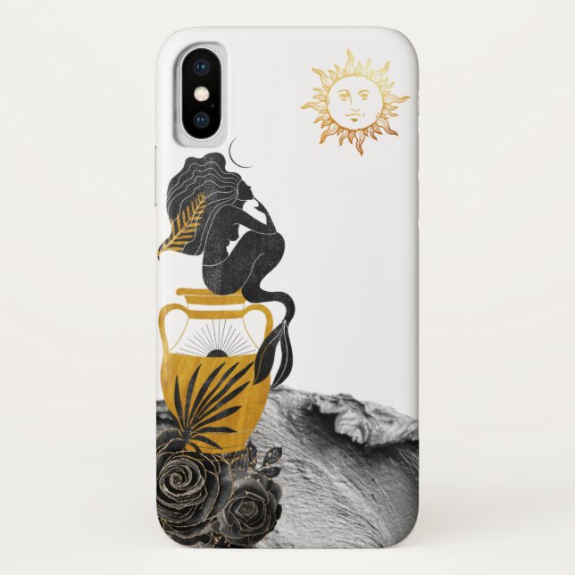 Capa Para iPhone, Case-Mate *~* Sereia Sol Dourado Místico Luna (Verso)