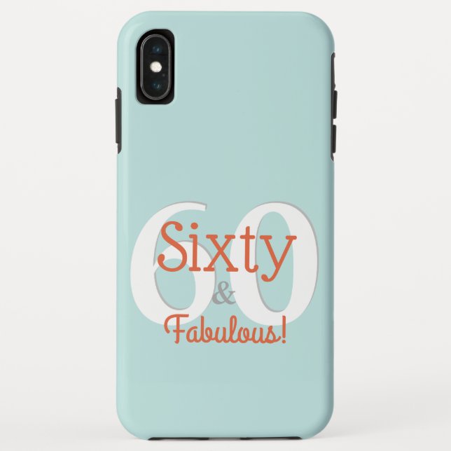 Capa Para iPhone, Case-Mate Sessenta e fabulosa felicidade 60º aniversário Tea (Verso)