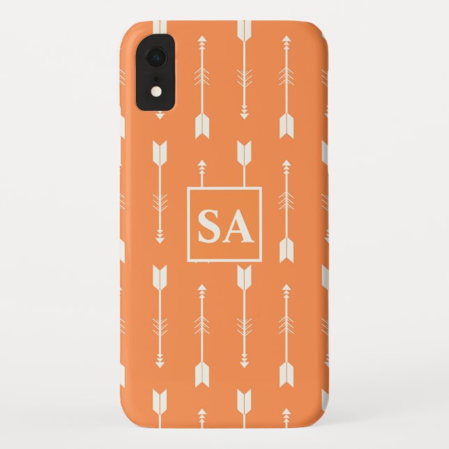 Capa Para iPhone, Case-Mate Setas Laranja e Branca Elegantes (Verso)