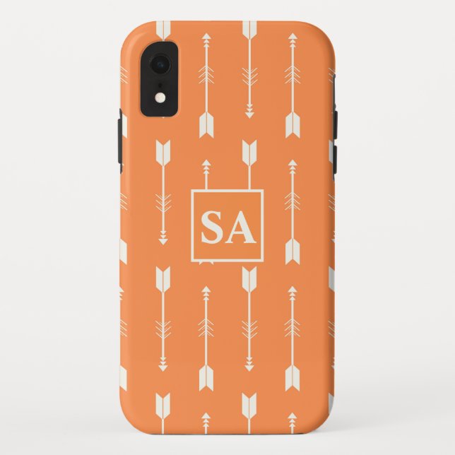 Capa Para iPhone, Case-Mate Setas Laranja e Branca Elegantes (Verso)