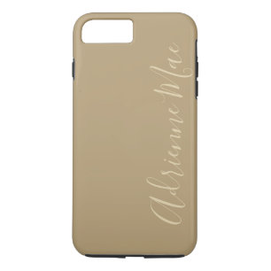 Capa iPhone 8 Plus/7 Plus Seu Autografo Khaki Tan Personalizado