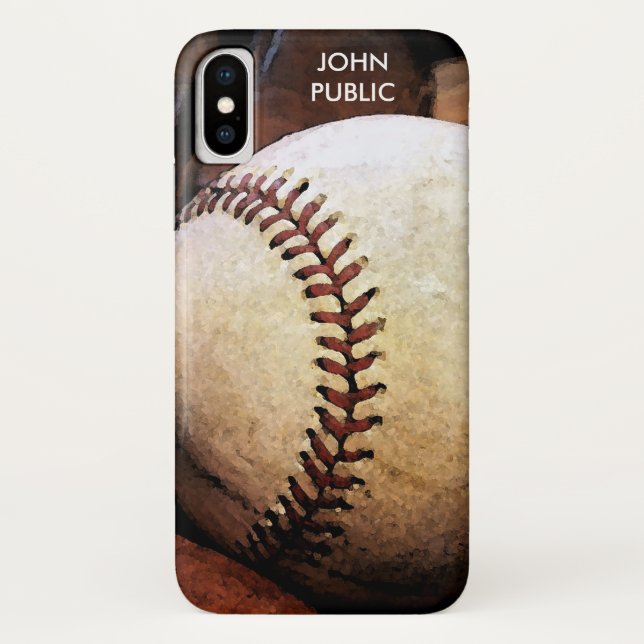 Capa Para iPhone, Case-Mate Seu nome é Trabalho de arte de Baseball Personaliz (Verso)