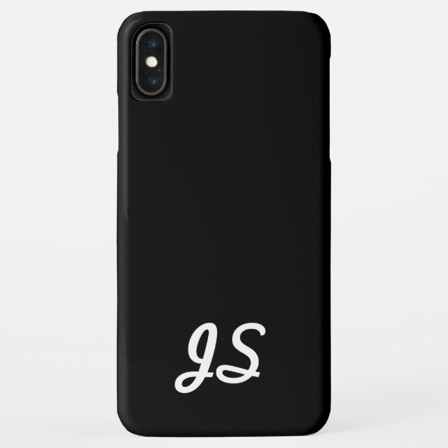 Capa Para iPhone, Case-Mate Seu Texto, Simples, Estilo de Letra Retro | Preto (Verso)