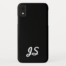 Capa Para iPhone Da Case-Mate Seu Texto, Simples, Script Retro-Estilado | Preto