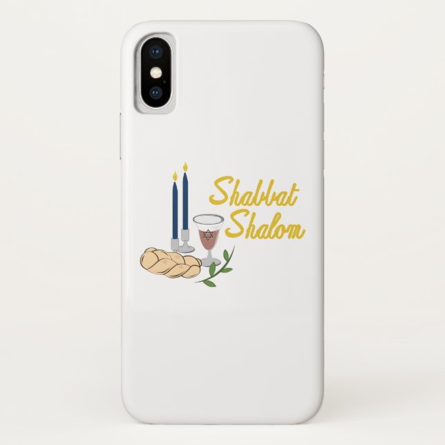 Capa Para iPhone, Case-Mate Shalom Shabbat (Verso)