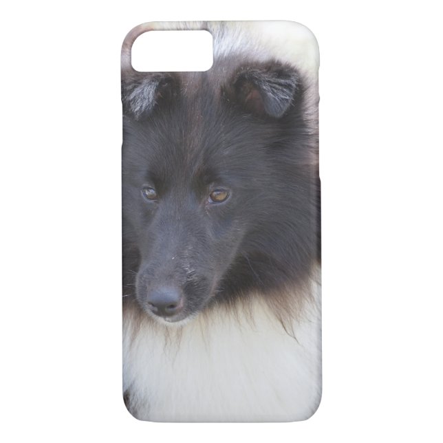 Capa Para iPhone, Case-Mate Sheltie preto e branco (Verso)