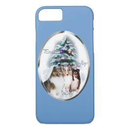 Capa iPhone 8/ 7 Shetland Sheepdog Sheltie Christmas