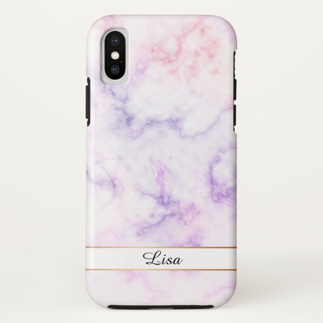 Capa Para iPhone, Case-Mate Shiny Purple Sky Marble (Verso)