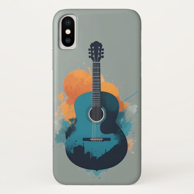 Capa Para iPhone, Case-Mate Silhouette de Violão Clássico (Verso)