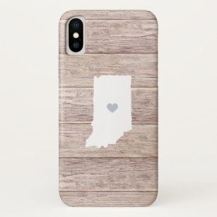 Capa Para iPhone Da Case-Mate Silhouette Rustic Wood Look, Estado de Indiana