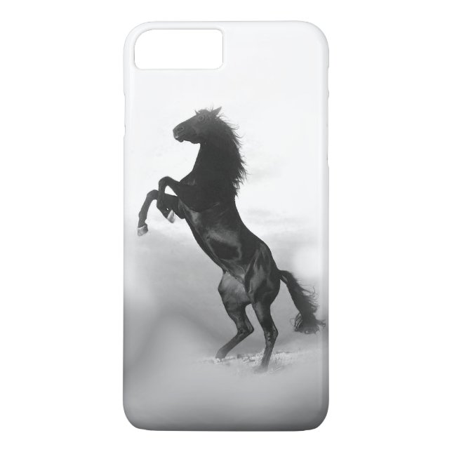 Capa Para iPhone, Case-Mate Silhueta de Cavalo Negro Branco (Verso)