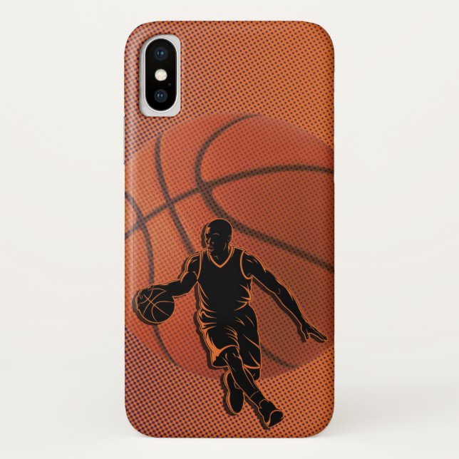 Capa Para iPhone, Case-Mate Silhueta de Drible de Jogador de Basquete Esportes (Verso)