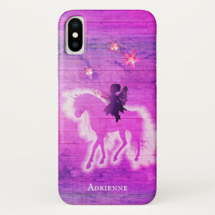 Capa Para iPhone Da Case-Mate Silhueta Mágica Personalizada de Unicórnio Rosa 