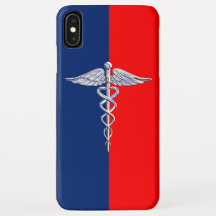 Capa Para iPhone XS Max Silver Style Caduceus - Liga dos Símbolos Médico
