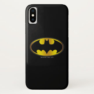 Capa Para iPhone X Símbolo Batman | Logotipo de gradiente oval