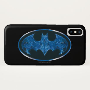 Capa Para iPhone X Símbolo Blue Smoke Bat