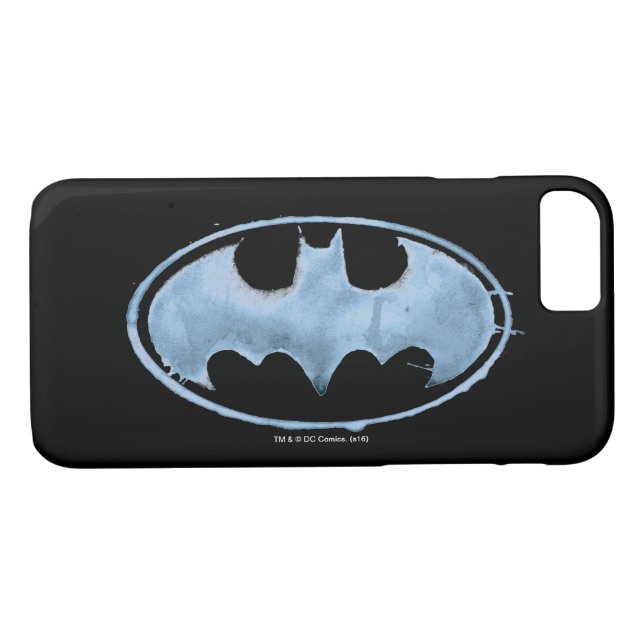 Capa Para iPhone, Case-Mate Símbolo de Bat do Café - Azul (Verso (Horizontal))
