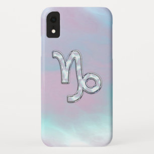 Capa Para iPhone XR Símbolo de Capricórnio no Decor da Mãe de Pearl