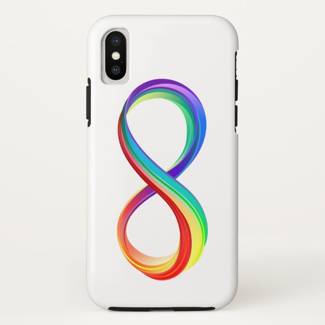 Capa Para iPhone, Case-Mate Símbolo de Infinidade Arco-Íris em Camadas (Verso)