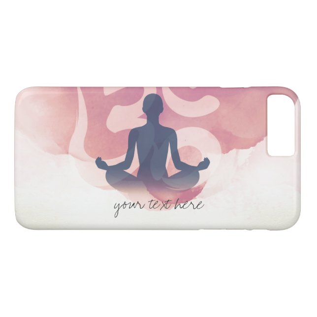 Capa Para iPhone, Case-Mate Símbolo de Meditação de Yoga de Aquarela Elegante (Verso (Horizontal))