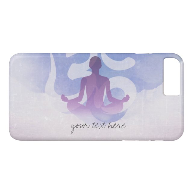 Capa Para iPhone, Case-Mate Símbolo de Meditação de Yoga de Aquarela Elegante (Verso (Horizontal))