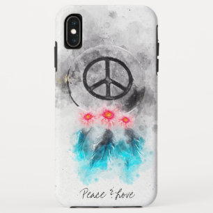 Capa Para iPhone Da Case-Mate *~* Símbolo de Paz Boho Penas Flores GrungeTribal