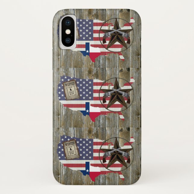 Capa Para iPhone, Case-Mate Símbolo de pistola de dueling estrela do Texas mai (Verso)