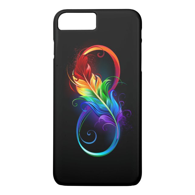 Capa Para iPhone, Case-Mate Símbolo do Infinito com Pena de Arco-íris (Verso)