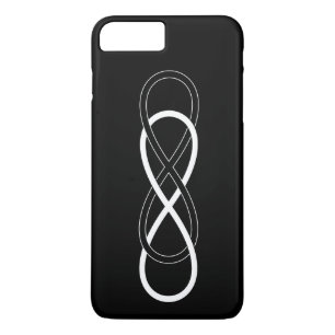 Capa iPhone 8 Plus/7 Plus Símbolo duplo Infinito - Preto e Branco