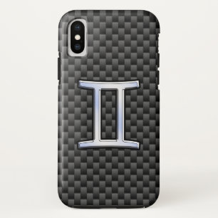Capa Para iPhone Da Case-Mate Símbolo Gemini de Silver no Impressão de Fibra d
