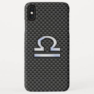 Capa Para iPhone XS Max Símbolo libra zodíaco na Impressão de fibra de