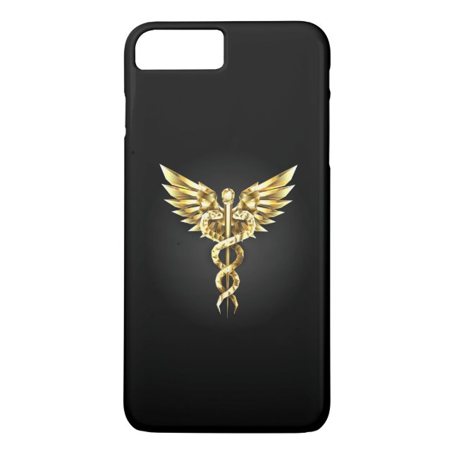 Capa Para iPhone, Case-Mate Símbolo Poligonal Dourado Caduceu (Verso)