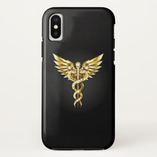 Capa Para iPhone Da Case-Mate Símbolo Poligonal Dourado Caduceus