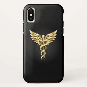 Capa Para iPhone Da Case-Mate Símbolo Poligonal Dourado Caduceus