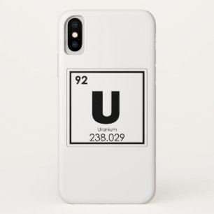Capa Para iPhone X Símbolo químico de urânio fórmula química