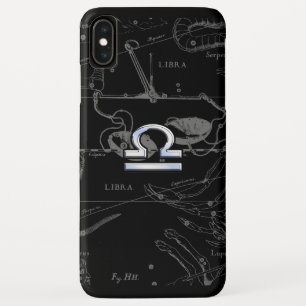 Capa Para iPhone XS Max Símbolo Silver Chrome Libra Zodiac em Hevelius