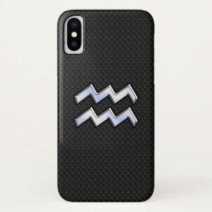 Capa Para iPhone Da Case-Mate Símbolo Zodiac Moderno Silver Aquarius em Cobra