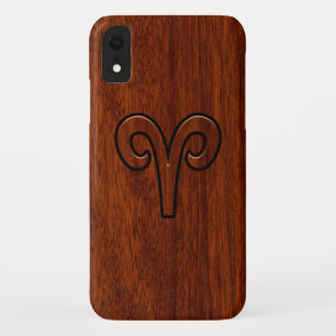 Capa Para iPhone Da Case-Mate Símbolo Zodíaco Moderno Aries em Mahogany como imp