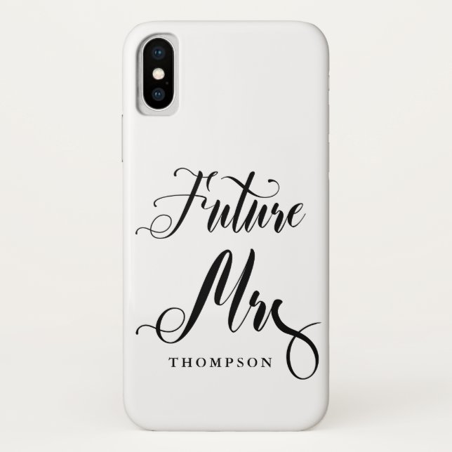 Capa Para iPhone, Case-Mate Simples Futuro Sra. Script Calliografia Bride ser (Verso)