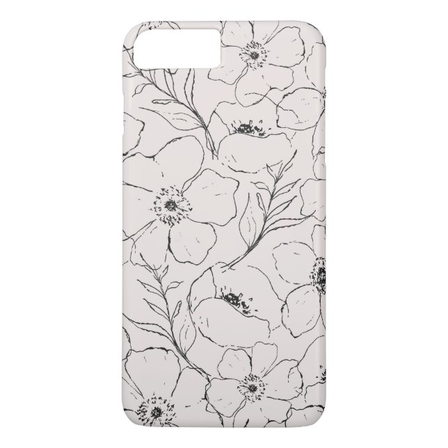 Capa Para iPhone, Case-Mate Simplicidade Floral - Neutra (Verso)