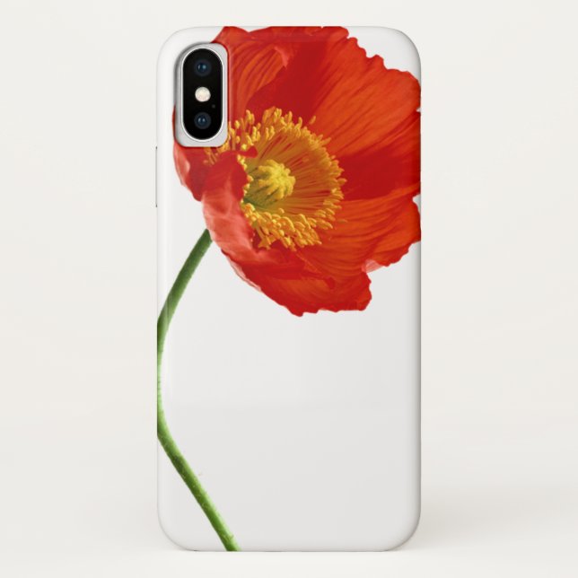 Capa Para iPhone, Case-Mate Simplicidade vermelha da papoila (Verso)