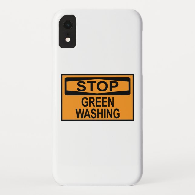 Capa Para iPhone, Case-Mate Sinal de Parar o Greenwashing (Verso)