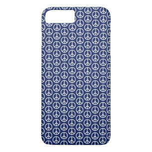 Capa Para iPhone Da Case-Mate Sinal de paz padrão no azul da meia-noite